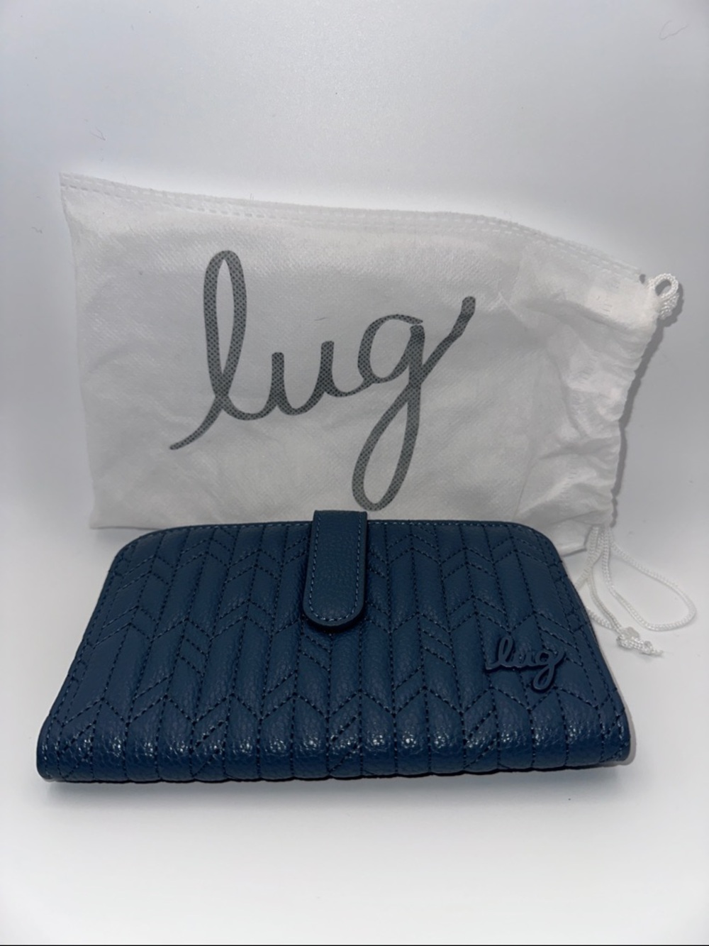 lug Quilted Denim Blue Wallet